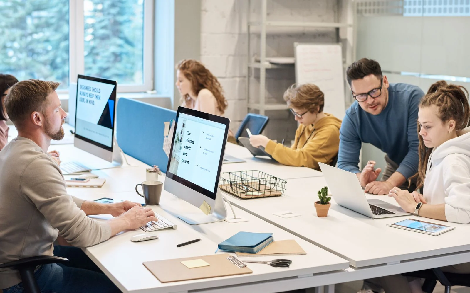 Business team turning strategy into an action plan