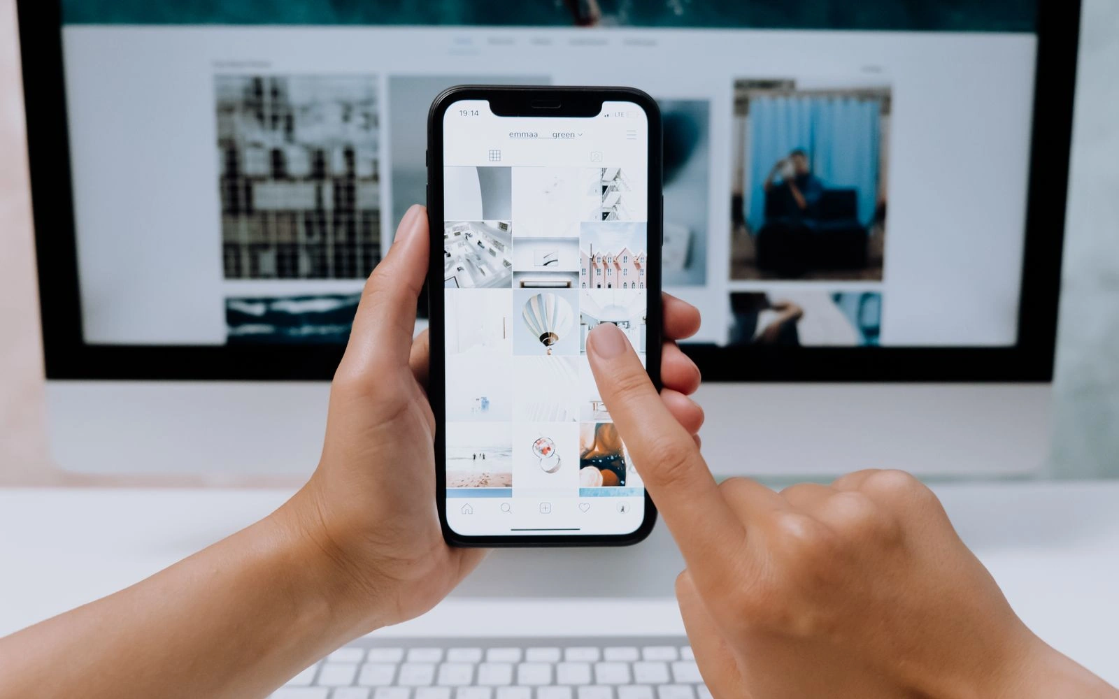 Creator preparing a vertical video for publishing